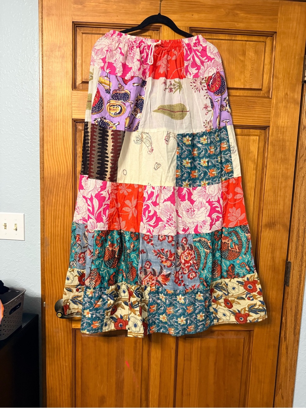 Bohemian Patchwork Maxi Skirt - Multicolor